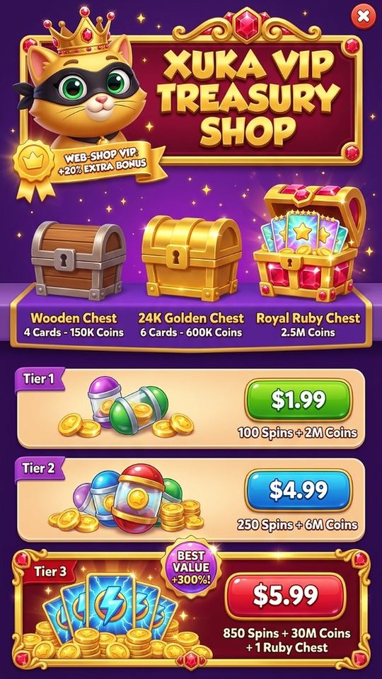 Xuka VIP Treasury & Gems Web-Shop