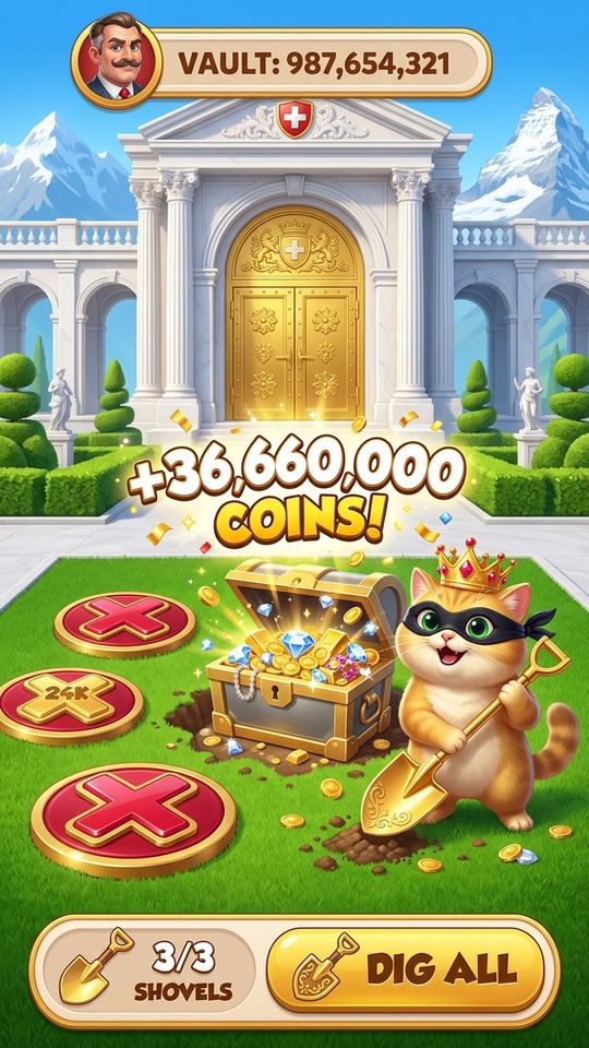 V100 032 Raid 25D Swiss Royal Central Bank Vault 4 Holes 9X16