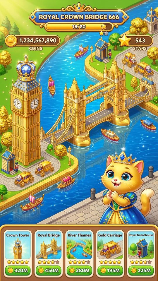 V360 913 Kingdom 25D London Royal Crown Tower Bridge 666 9X16